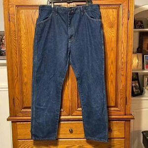 Rustler Men's Straight Jeans - Dark Blue Denim